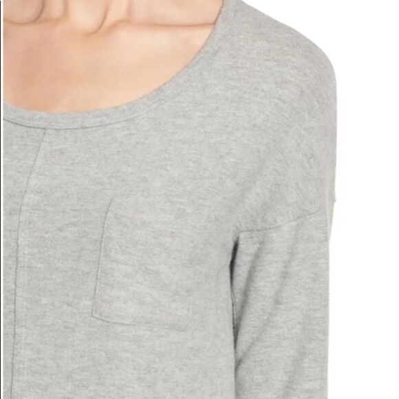 Caslon Grey Brushed Soft Knit Long Sleeve Top XS NEW - Picture 2 of 11